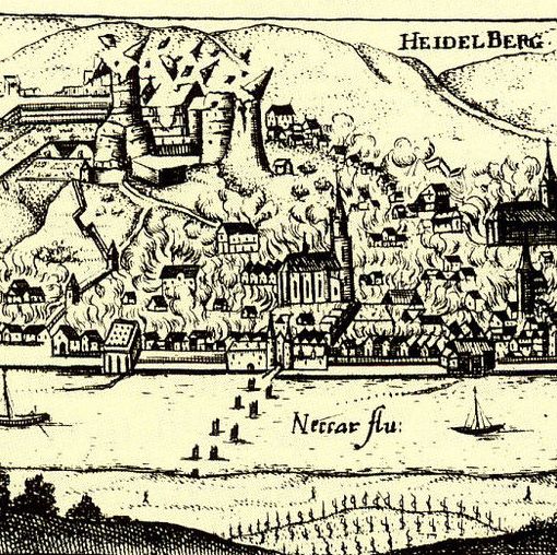 Darstellung des zerstörten Heidelberger Schloss