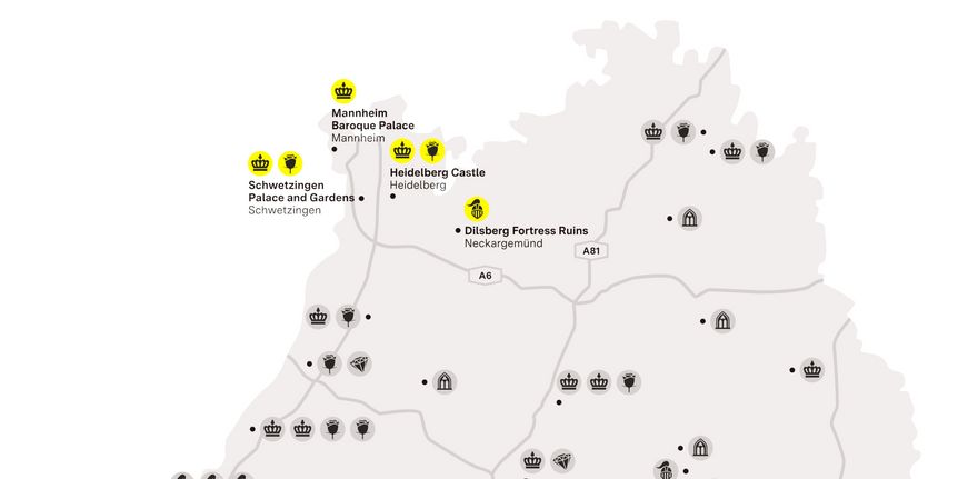 Karte der Region Kurpfalz